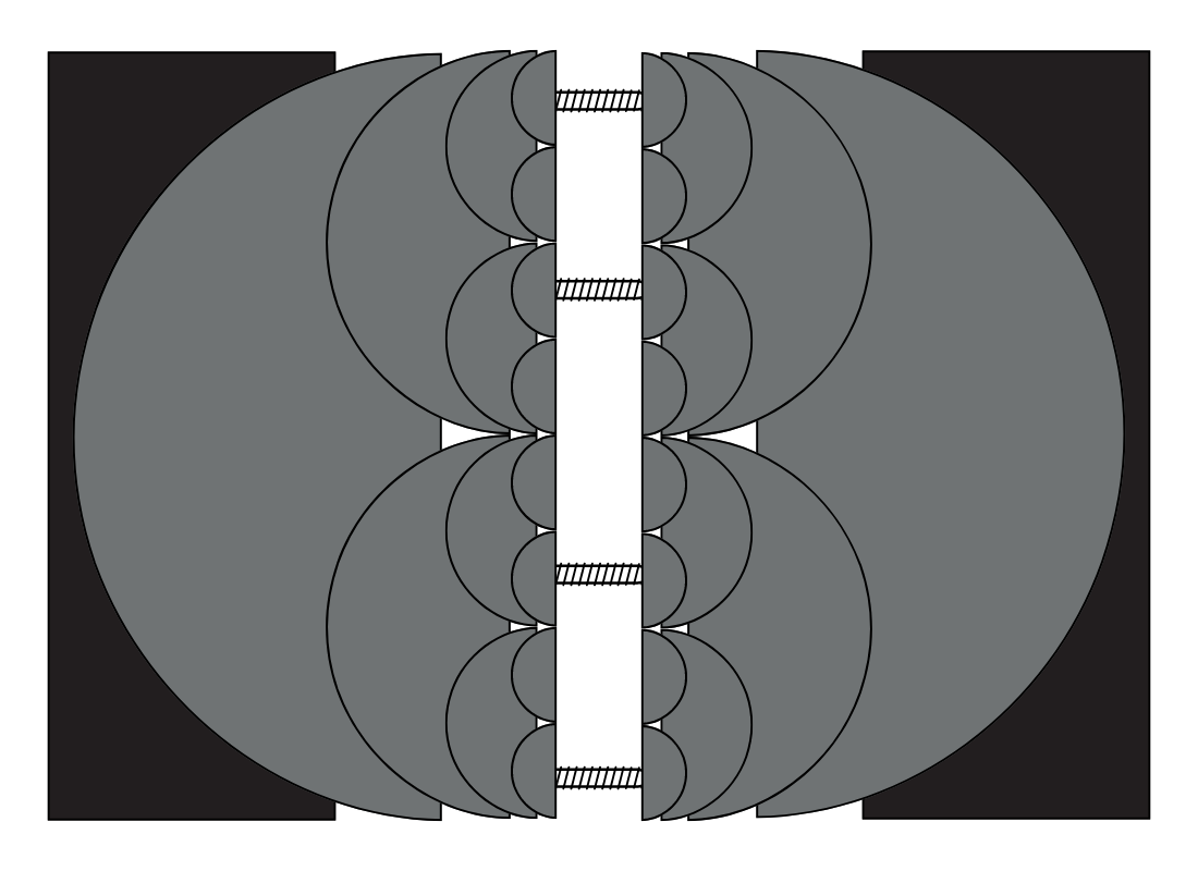 A 2D fractal vise drawing